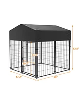 Bingopaw Heavy Duty Outdoor Dog Kennels Crate Dog Cages Waterproof Sun Shadow Cover