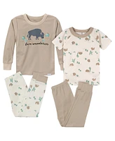 Gerber Toddler Boys Pajamas Set, 4 Piece, Buffalo