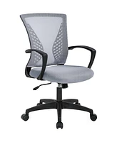 Slickblue Modern Mid-Back Ergonomic Mesh Office Desk Chair with Armrests and Wheels for Comfortable Seating