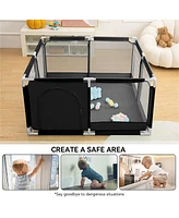 Comomy Baby Playpen Play Yard Portable 4 Panel Safety for Infant Toddler