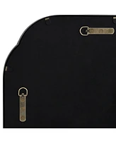 Uttermost Double Radius Matte Black 24" x 36 1/4" Wall Mirror
