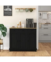 Homcom Buffet Cabinet, Bar Cabinet with 3 Drawers,