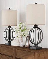 Lavish Home 26" Modern Rustic Farmhouse Style Table Lamp Set