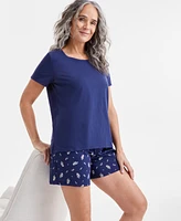 Charter Club Women's Floral Short-Sleeve Pajama Set, Exclusively at Macy's