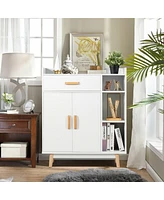 Gouun Floor Storage Cabinet Free Standing Cupboard Chest