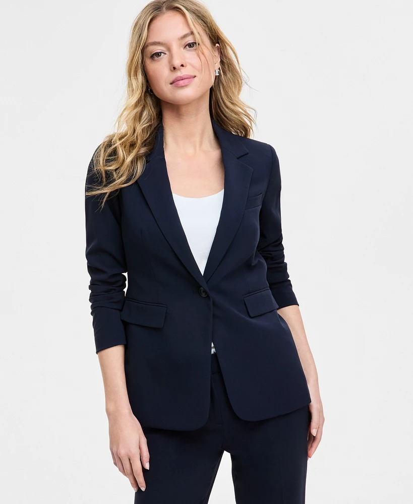 Bar Iii Women's One-Button Notch-Collar Blazer, Created for Macy's