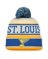 Fanatics Men's Blue/Cream St. Louis Blues 2025 Nhl Winter Classic Cuffed Knit Hat with Pom