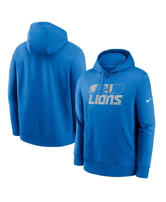 Nike Men's Blue Detroit Lions Team Reveal Club Pullover Hoodie