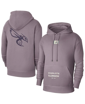 Jordan Men's Purple Charlotte Hornets Courtside Statement Edition Pullover Hoodie