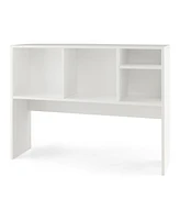 Gouun Computer Desktop Bookcase with 4 Cubbies and Open Back Compartment