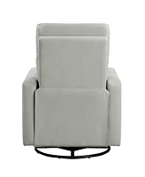 Homelegance 30" White Label Avenue Swivel Glider Reclining Chair