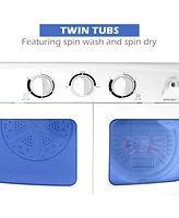 Gouun 20 lbs Compact Twin Tub Washing Machine for Home Use