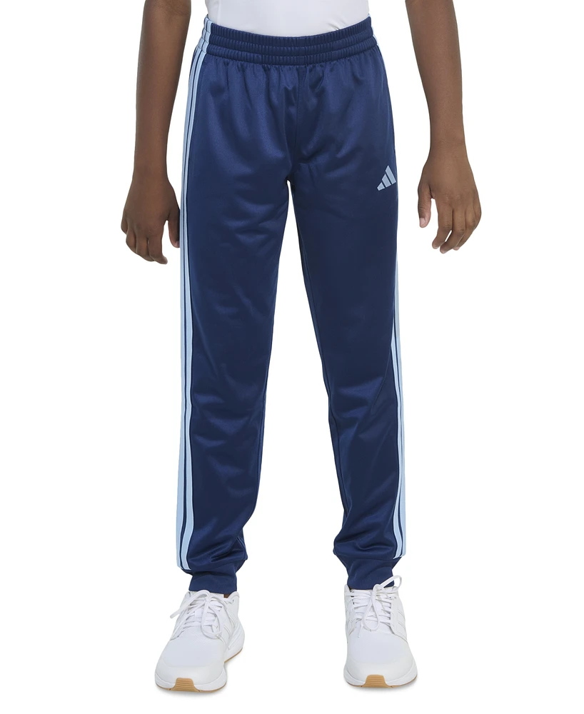 adidas Big Boys Elastic-Waistband 3-Stipe Tricot Jogger Pants