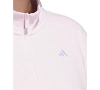 adidas Plus Inclusive Small Logo French Terry Quarter Zip Top