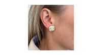 Rivka Friedman Pave Disc Stud Earring