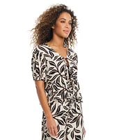 Bar Iii Women's Resort Daze Tie-Front Top Swim Cover-Up, Exclusively at Macy's