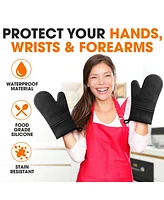 Cheer Collection Set of 2 Premium Silicone Oven Mitts