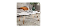 Slickblue Mid-Century Style Coffee Table with Sturdy Solid Wood Legs