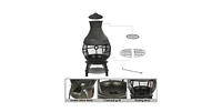 Slickblue 45-inch Cast Iron and Steel Outdoor Fire Pit Chimenea
