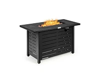 Slickblue 60,000 Btu Rectangular Portable Lp Gas Propane Fire Pit Table