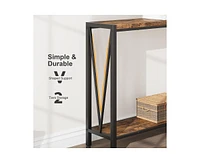 gaomon Console Table,2-Tier Entryway Table Featuring Ample Storage, Narrow Sofa Table with a V Design, Measuring 43" – Ideal for Your Entryway