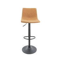 LeisureMod Tilbury Modern Adjustable Bar Stool With Footrest & 360-Degree Swivel Set of 2