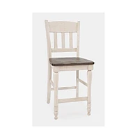 Jofran Madison County Rustic Reclaimed Pine Farmhouse Slatback Counter Stool (Set of 2)