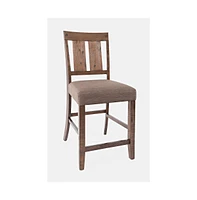 Jofran Mission Viejo Distressed Upholstered Counter Stool (Set of 2)