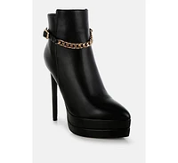 London Rag Narok Metallic Chain Detail Boots