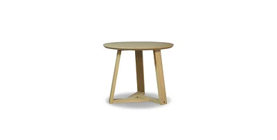 Slickblue Round Scandinavian Solid Wood Dining Table in Blonde