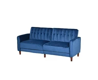 Slickblue Mid-Century Modern Futon Sofa Bed - Convertible Sleeper Couch for Small Spaces