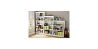 Slickblue 4-Shelf Bookcase with 2 Adjustable Shelves for Customizable Storage and Display