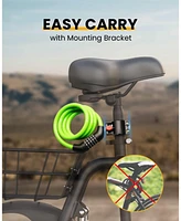 Urbanmax Bike Lock Cable with Combination,High Security Resettable Combination Bicycle Lock Anti-Theft, Scooter Lock with Mounting Bracket for Bikes a