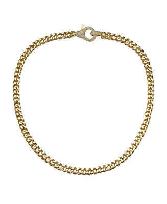 Rachel Glauber Stylish polished Curb Link Chain Necklace