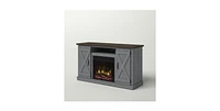 Slickblue Farm House Tv Entertainment Electric Fireplace