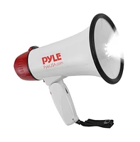 Pyle Mini Compact Megaphone with Siren & Led Light - 800 Yard Range, 30W