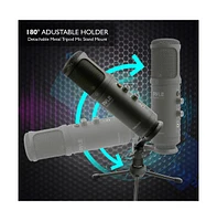 Pyle Usb Desktop Microphone with Tripod Stand for Podcasting, Gaming & Streaming