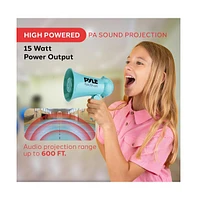 Pyle Megaphone with Built-in Microphone, 15 Watt Power, Portable, Outdoor Use