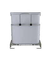 Rev-a-Shelf 20 qt. Universal Waste Container with Rear Basket, Rukd-1420RB-1