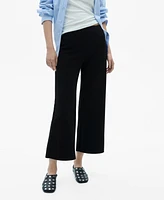 Mango Women's Flowy Straight-Fit Pants