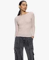 Sanctuary Women's white Lace Long Sleeve T-Shirt