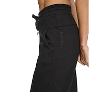 Calvin Klein Women's Fleece High-Waist Angled-Pocket Sweatpants