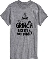 Airwaves Men's The Grinch Like It's A Bad Thing Short Sleeve Tee