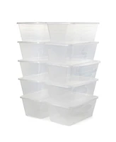 Life Story 6L Shoe and Closet Storage Box Stacking Containers