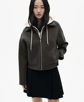 Mango Women's Combined Hooded Jacket