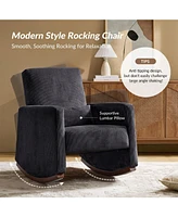 Hulala Home Tom Modern Rocking Chair with Solid Wood