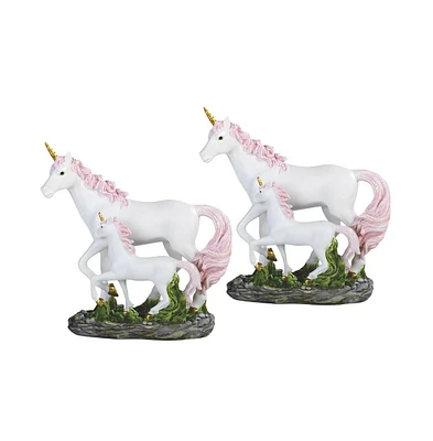 Fc Design "2-pc Set" 6"H Pink Hair Unicorn with Cub Figurine Statue Ornament Home Room Office Decor and Perfect Ideas for Housewarming, Holidays and B