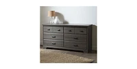 Slickblue Bedroom 6-Drawer Double Dresser Wardrobe Cabinet