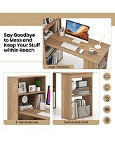 Gouun 48 Inch Modern Computer Desk with Storage, Space-Saving Workstation, Durable Engineered Wood