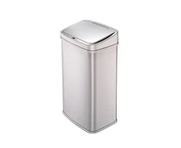 Slickblue Silver 13-Gallon Stainless Steel Kitchen Trash Can with Motion Sensor Lid